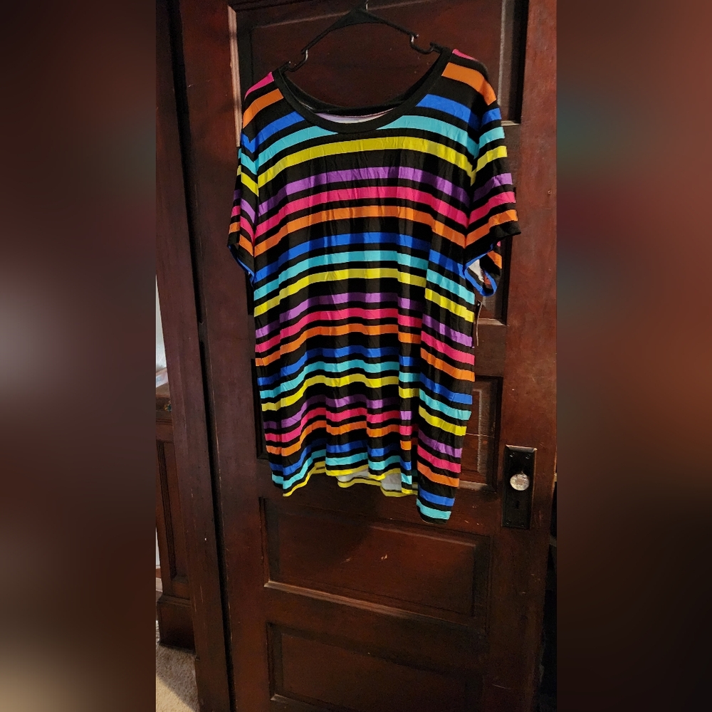 Torrid Colorful Striped T-Shirt